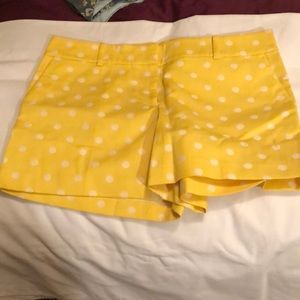 ANN TAYLOR Shorts - Yellow w/ White Polka Dot